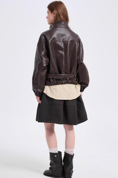 Autumn Burgundy Leather Jacket