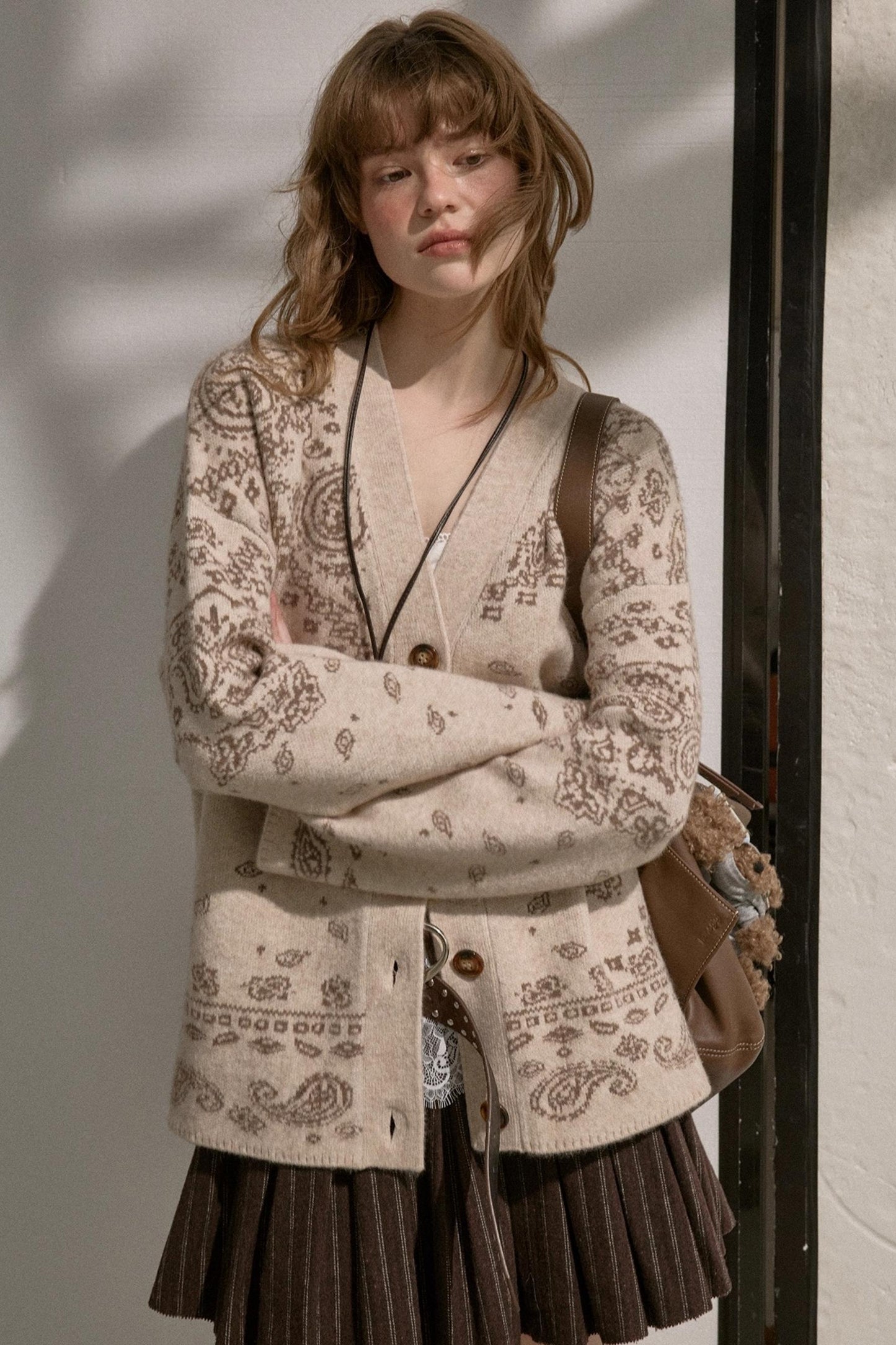 Premium V-Neck Knit Cardigan