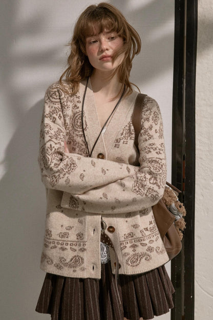 Premium V-Neck Knit Cardigan