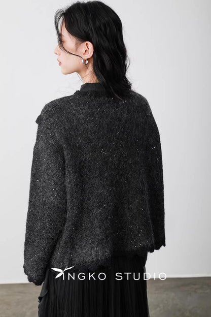 Cardigan mit Stern-Ausschnitt