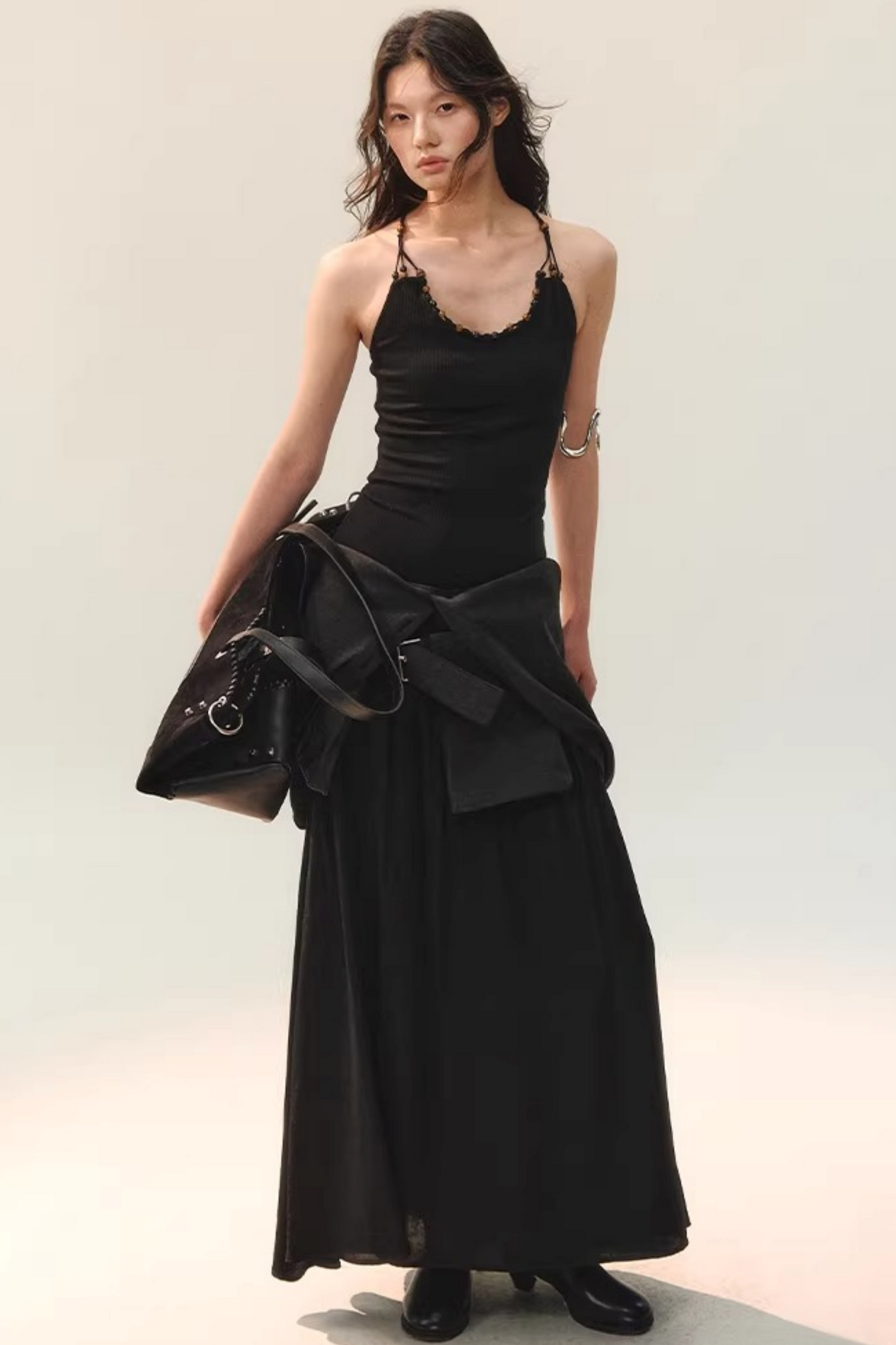 Ink Tone Belted Dress