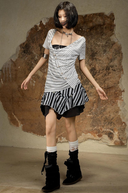 Sexy Retro Striped Skirt