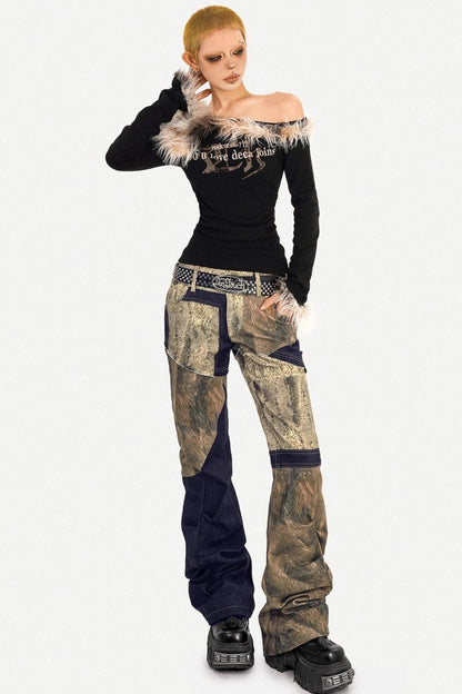 Rebellious Retro Flared Pants