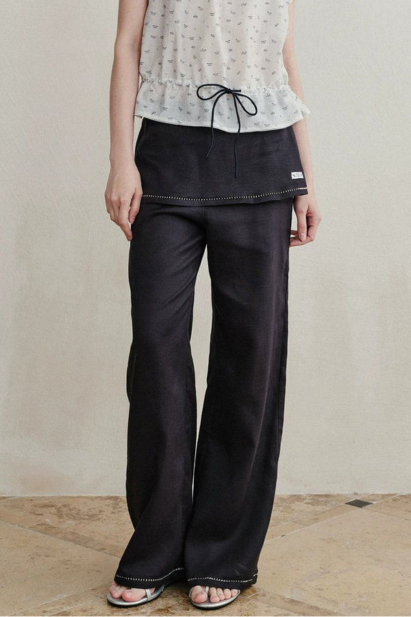 Lyocell Linen Skirt Pants