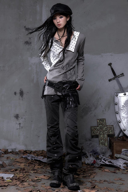 Vintage Striped Knitted Top