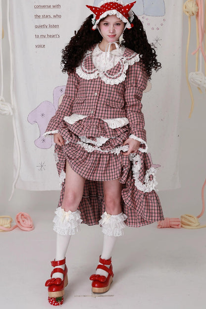 Christmas Pink Plaid Top