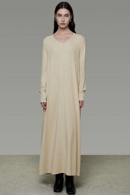 Smooth Wide Neck Straight Dress