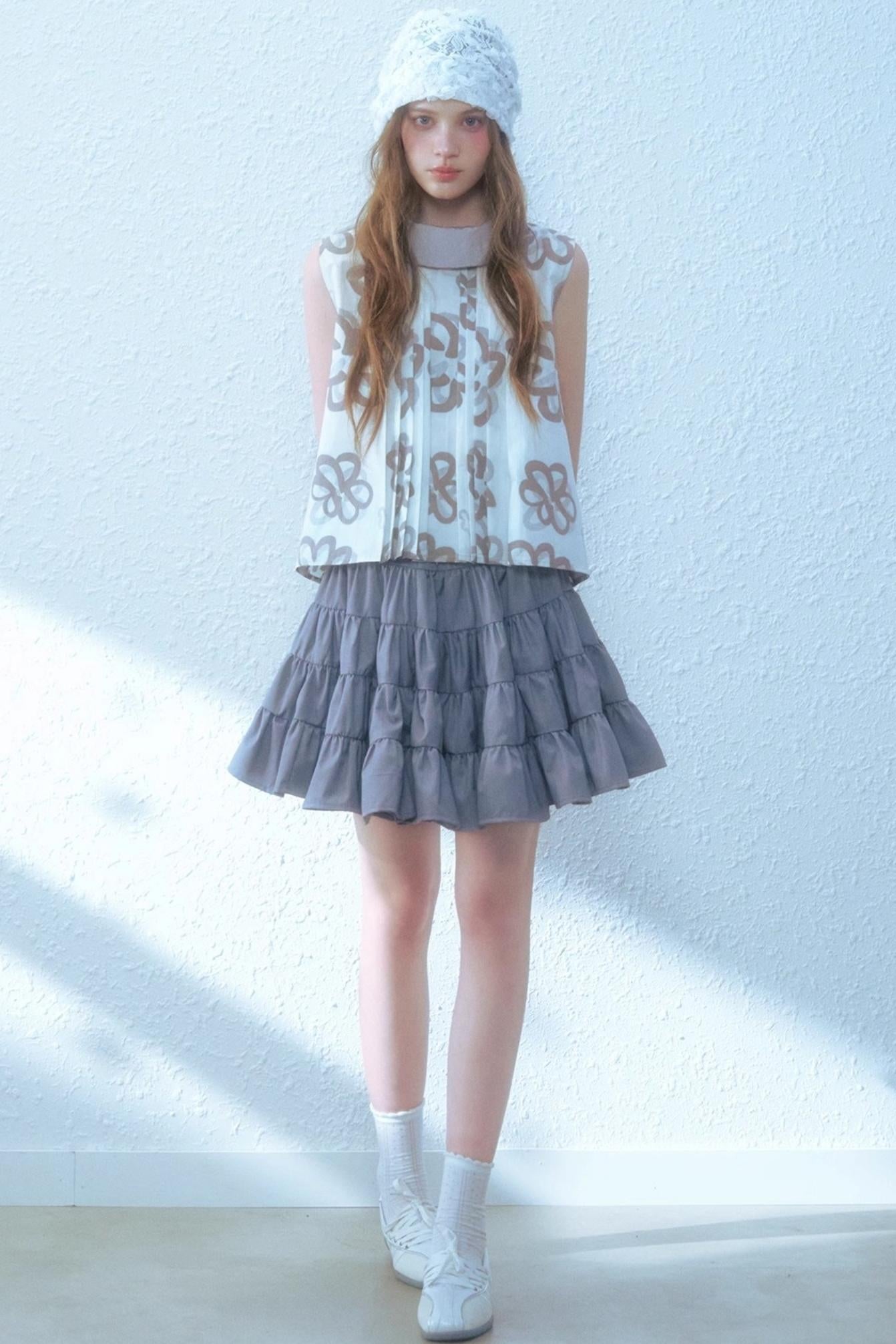 Floral Bow Back Blouse