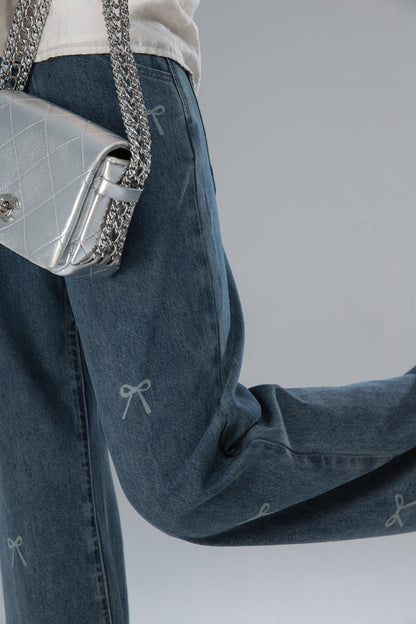 Sea Blue Bow Tie Jeans