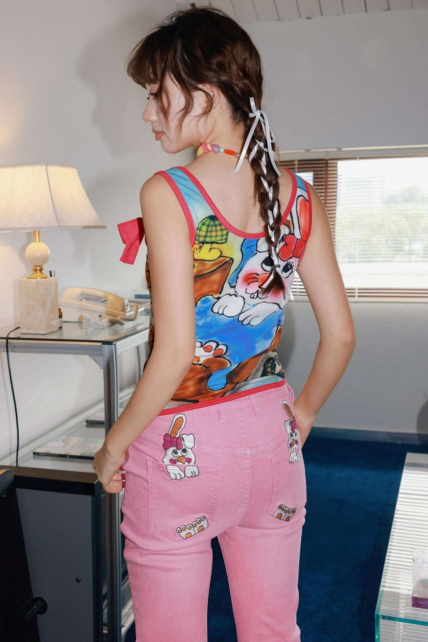 Girly Lace Denim Pants