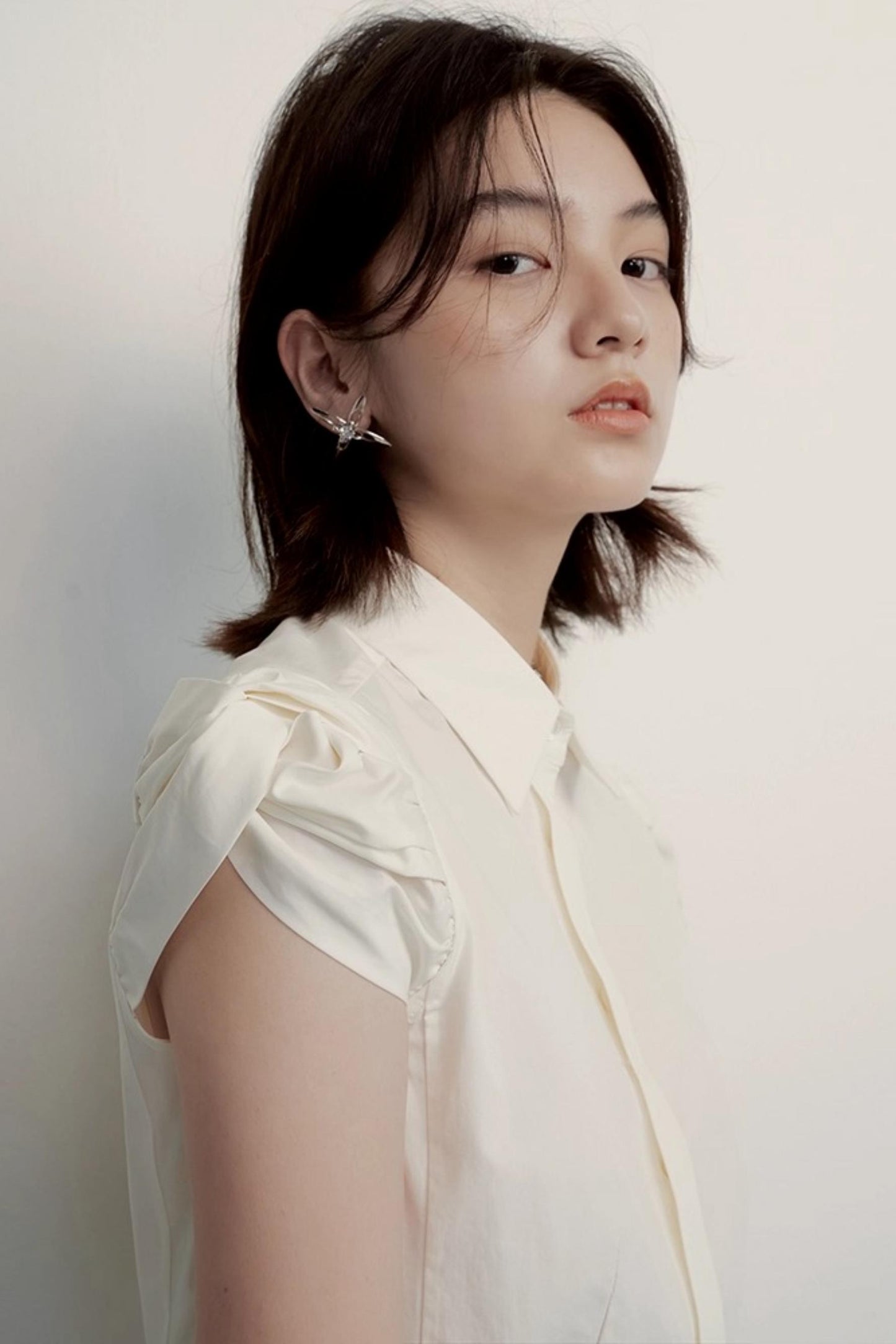 Deconstructed Tencel Cotton Sleeve Shirt