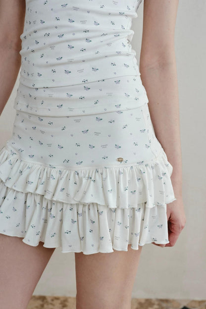 Floral Ruffled Cake Skirt