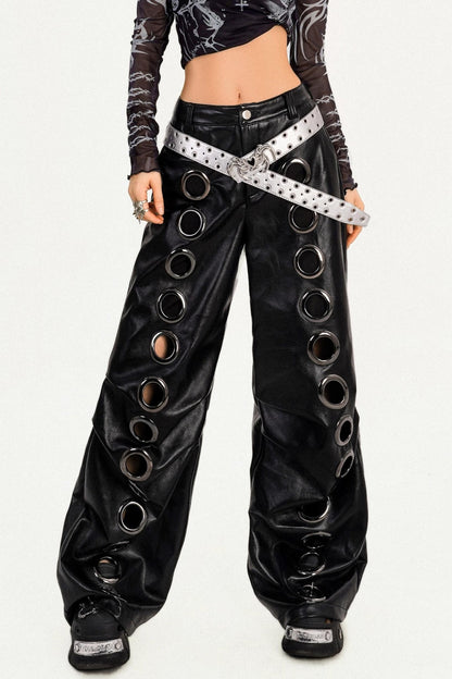 Personality Dark Punk Leather Trousers
