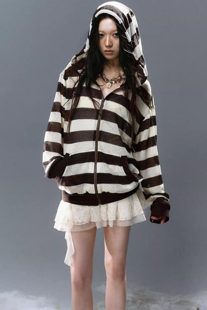 Striped Sunshade Hoodie