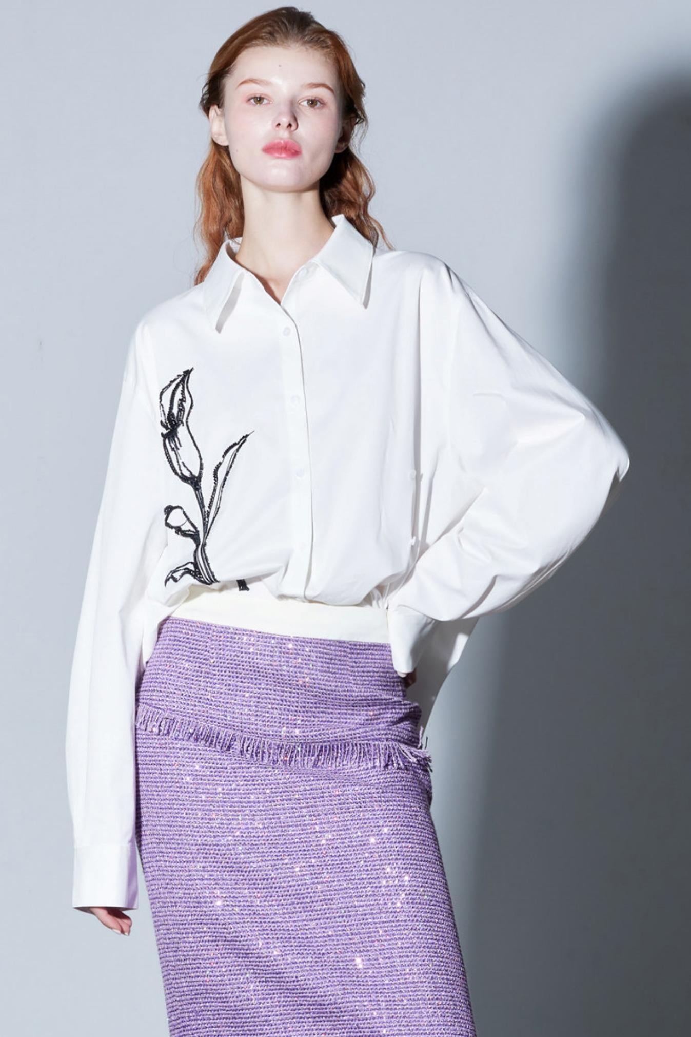 Sophisticated Hand-Embroidered Shirt