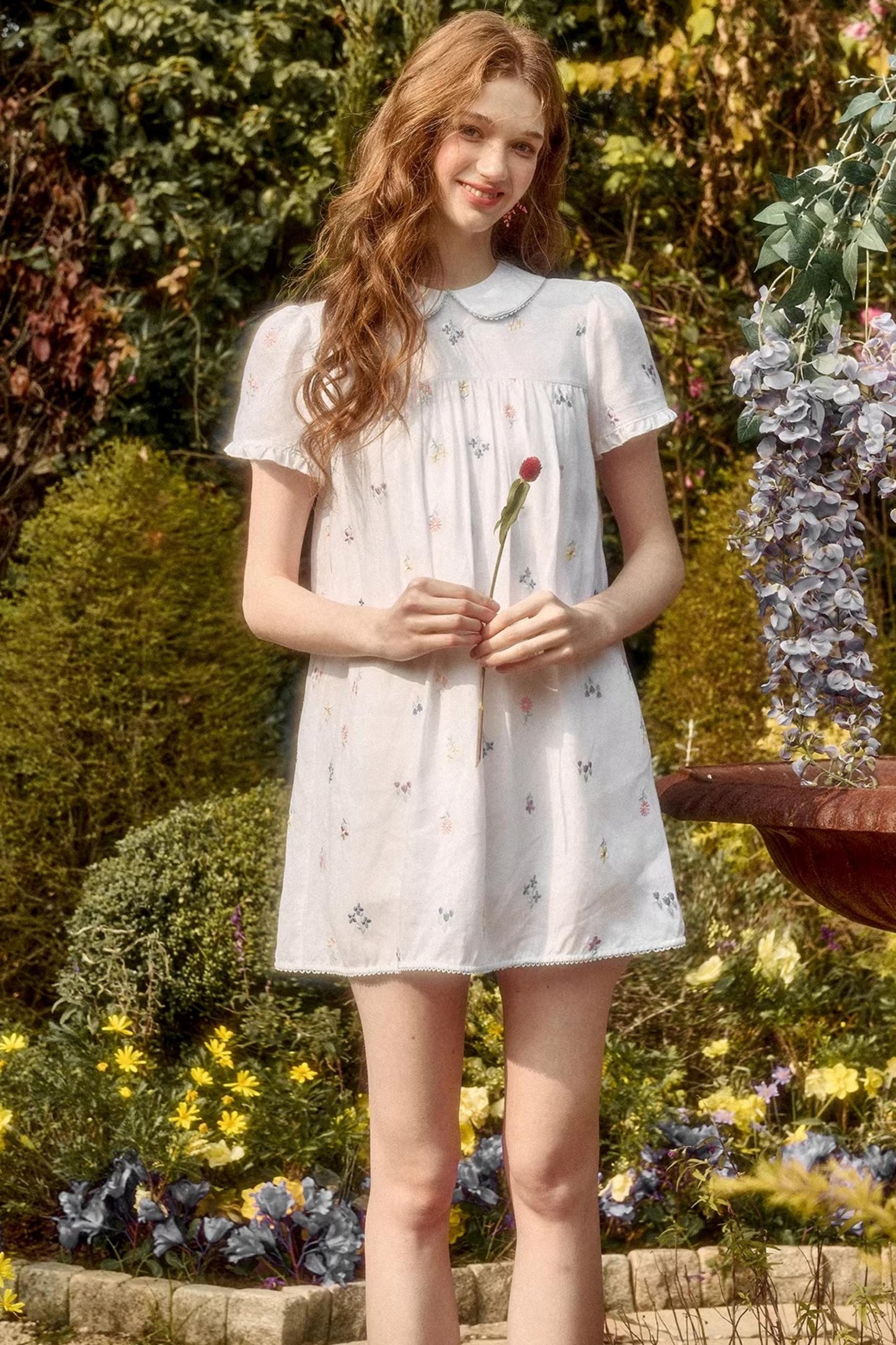 Milky Way Embroidery Linen Shirt Set-Up