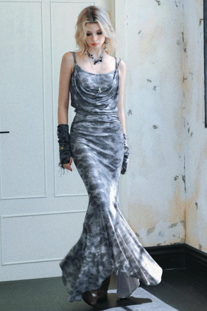 Urban Night Halter Asymmetrical Dress