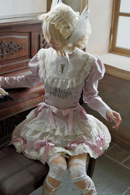 Pink Lace Swing Shirt Set-Up