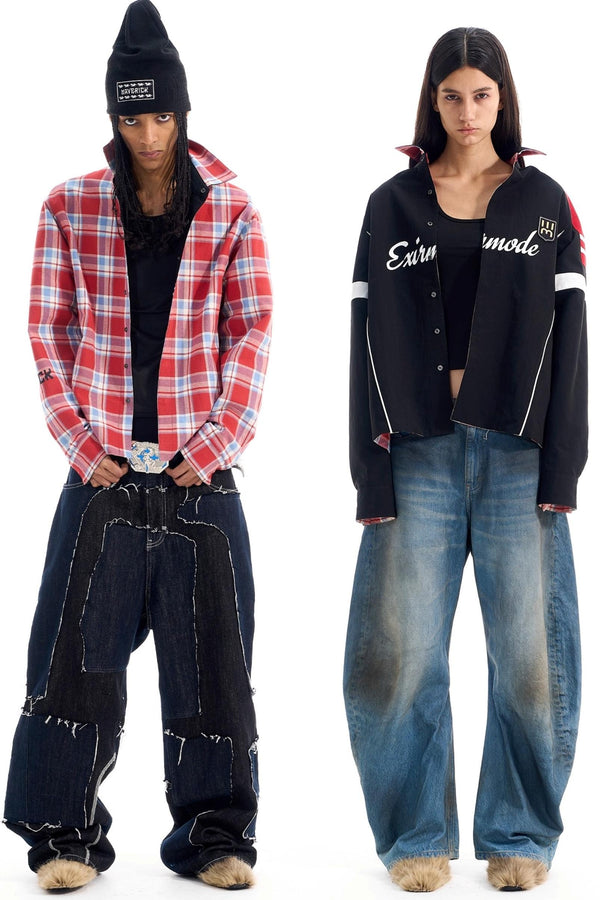 Reversible Plaid Shirt Jacket