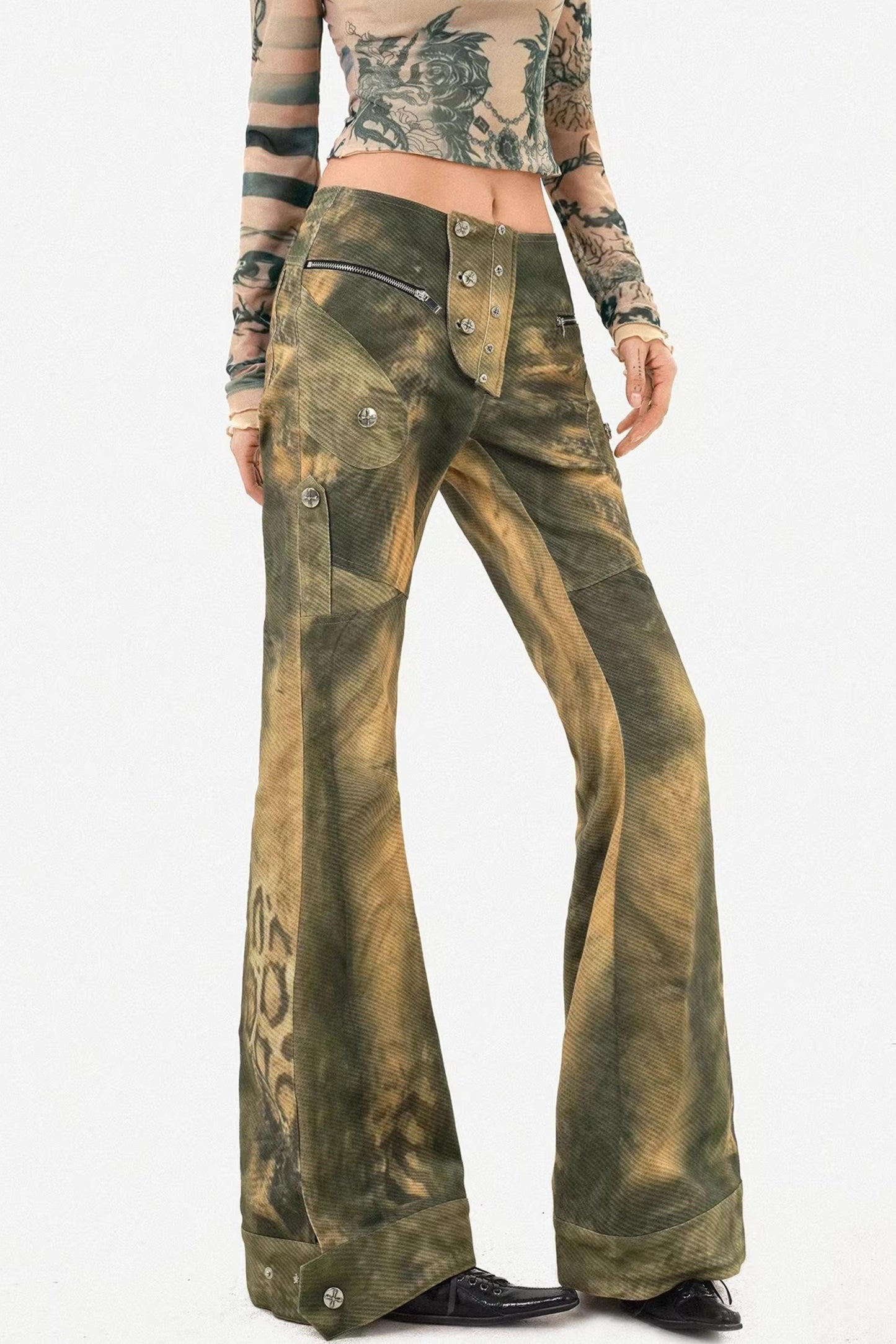 Retro-Jeanshose mit Farbverlauf