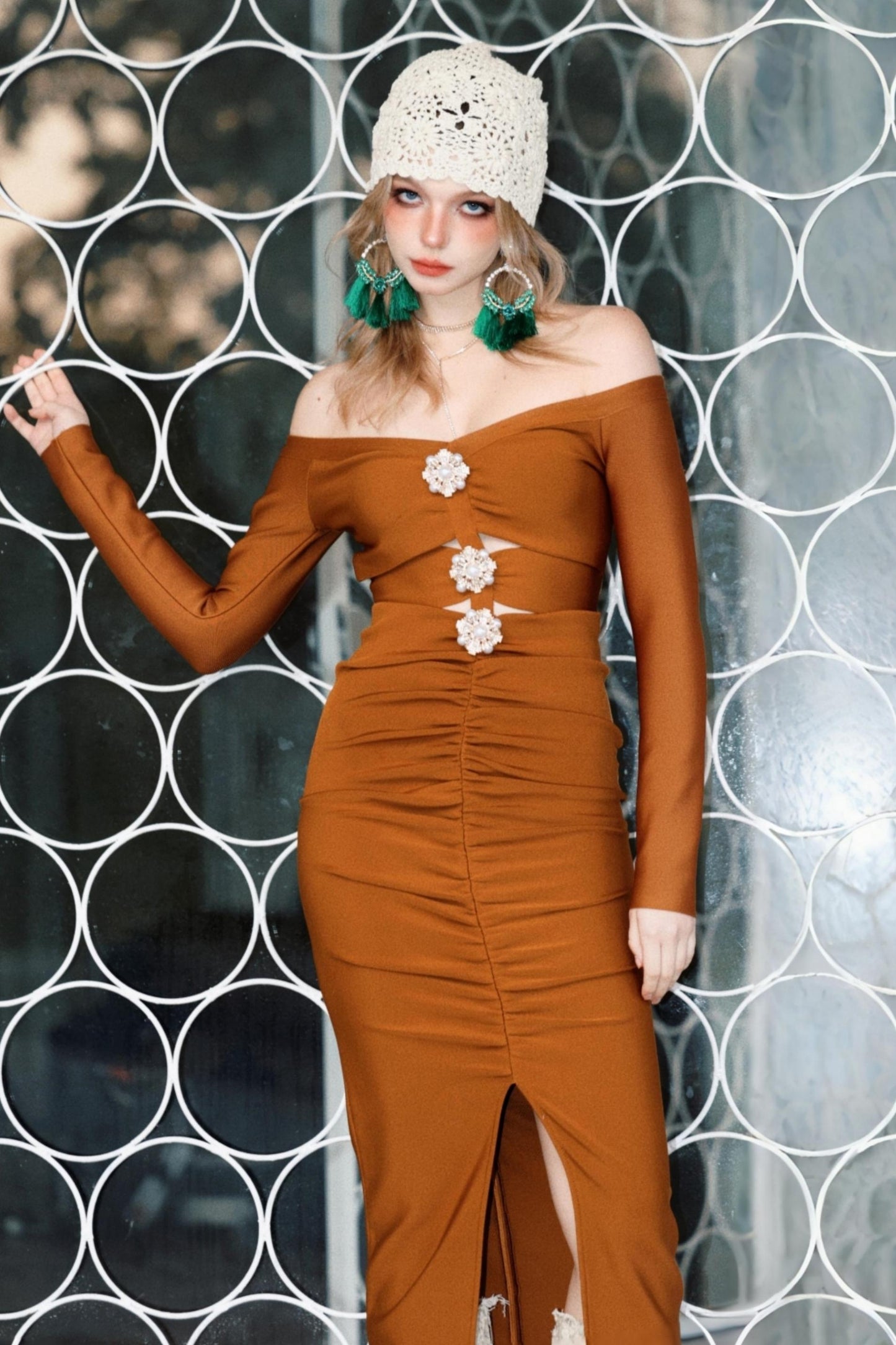 City Rhinestone Knit Dress