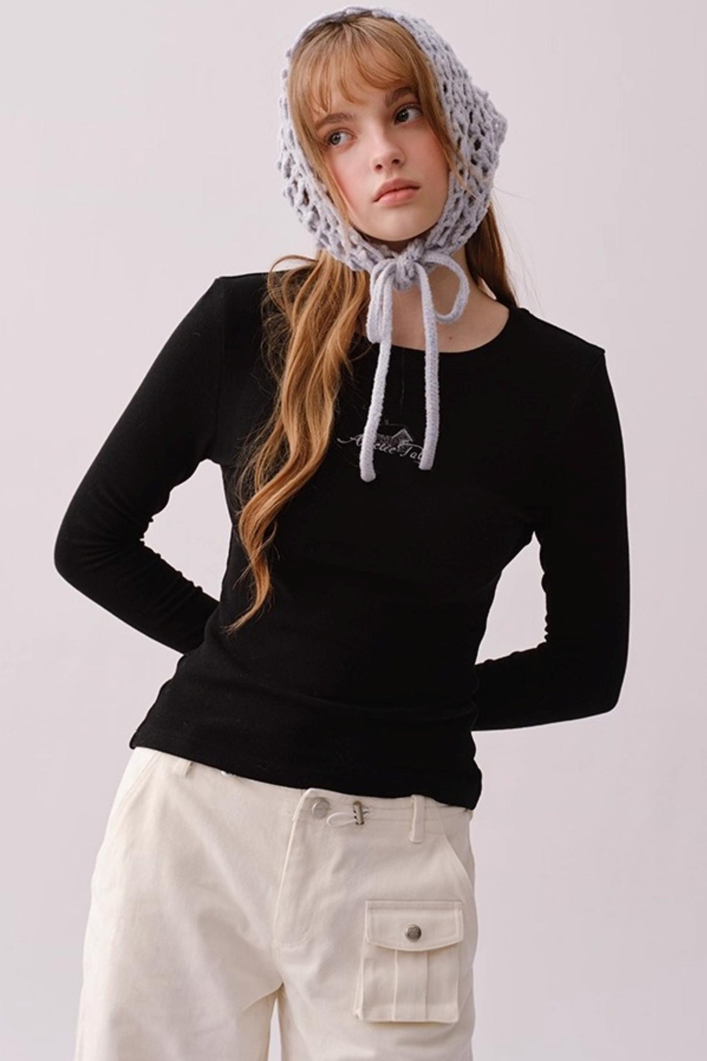 Hand-Crocheted Wool Blend Scarf