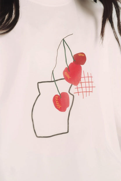 Cherry Print Graphic T-Shirt