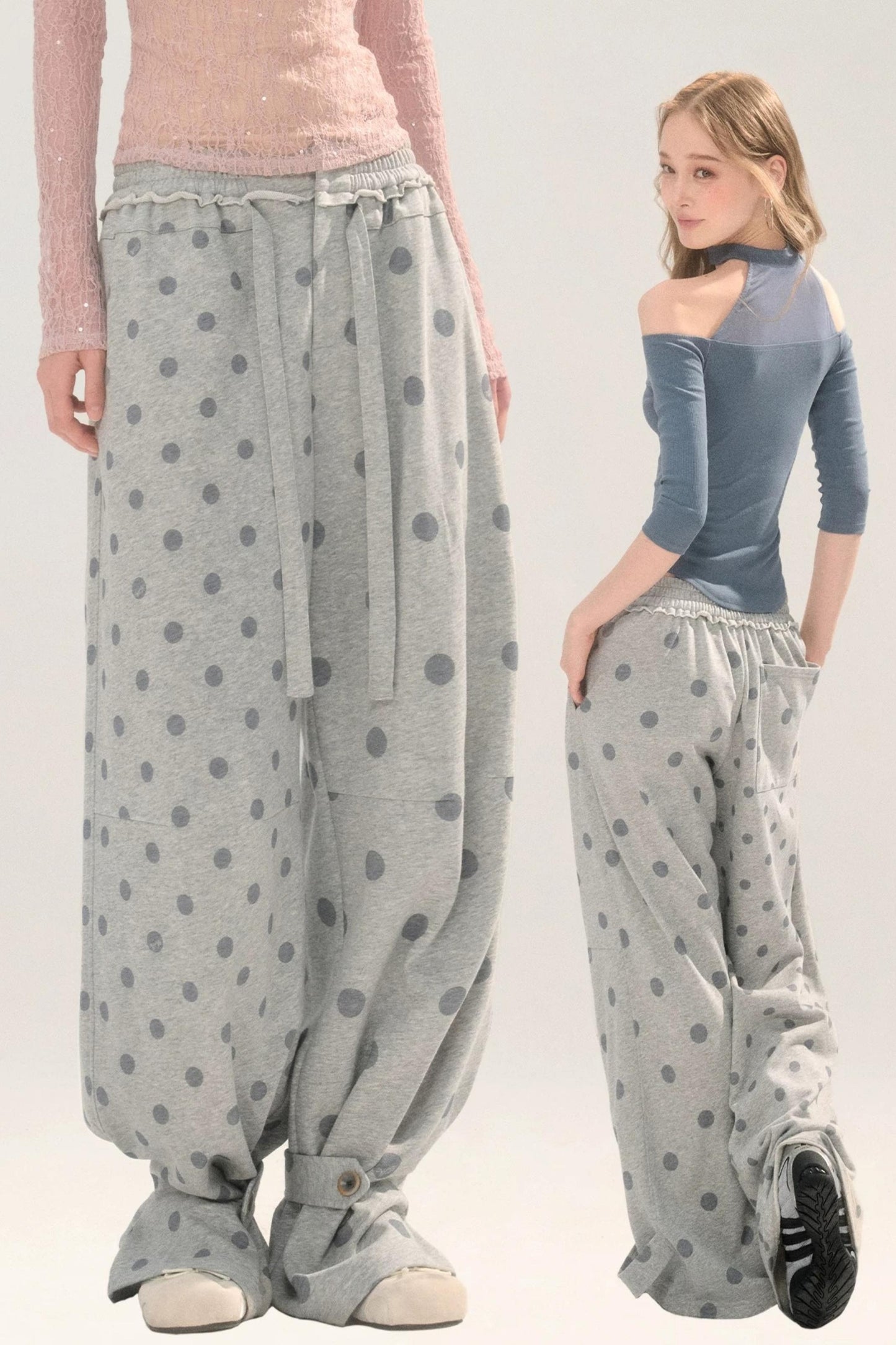Two-Way Polka Dot Pants