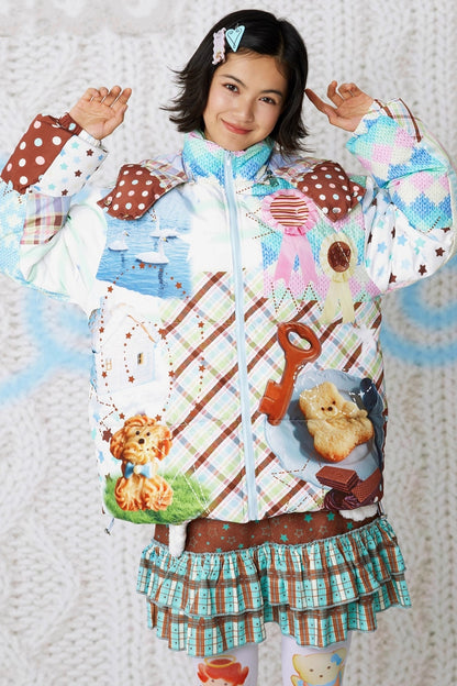 Angel Print Hooded Jacket