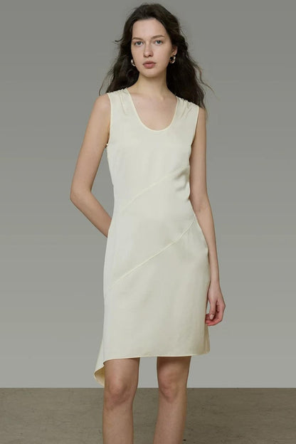 Irregular Hem U-Neck Dress