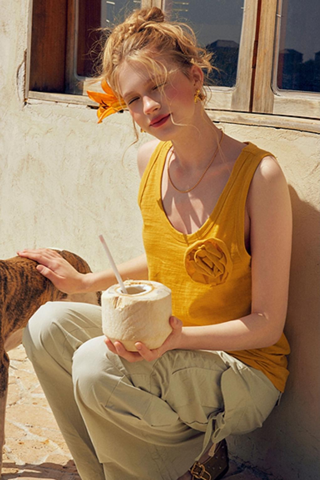 Rose Retro 3D Oversized Tee