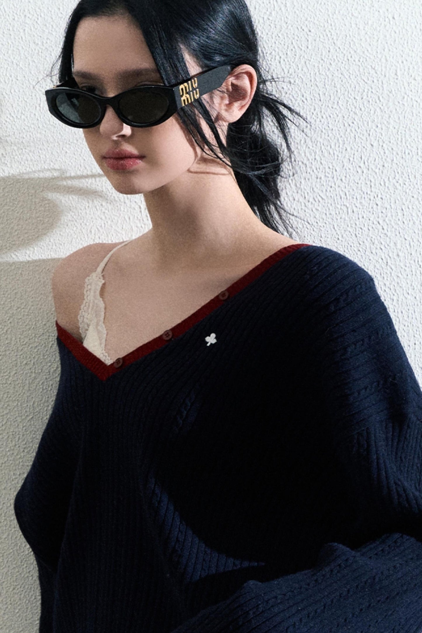 Casual Striped Wool Knit Top