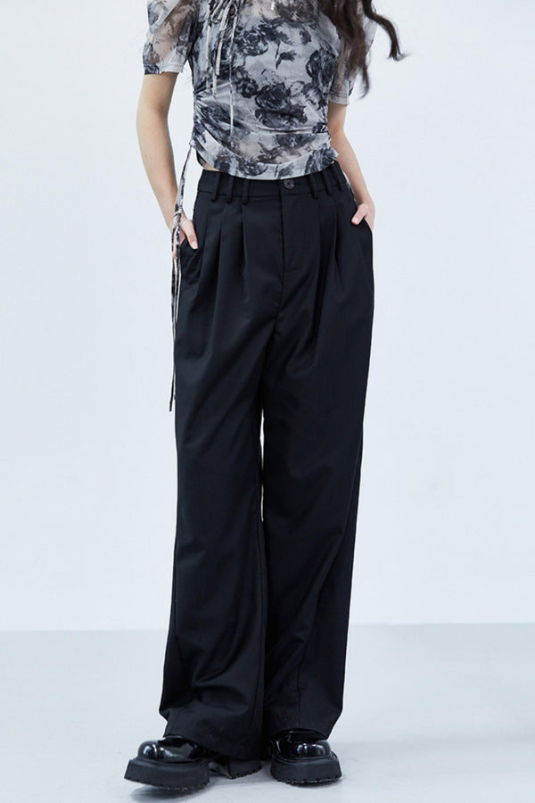 Deconstructed Women's Black Trousers