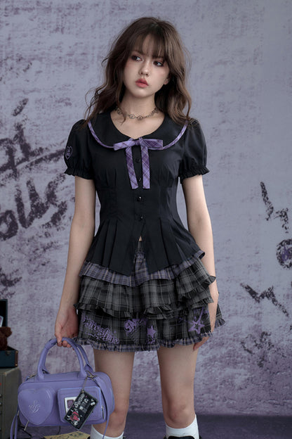 Checkered Power Play Black Top