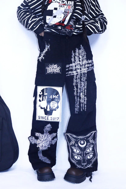 Punk Retro Denim Pants