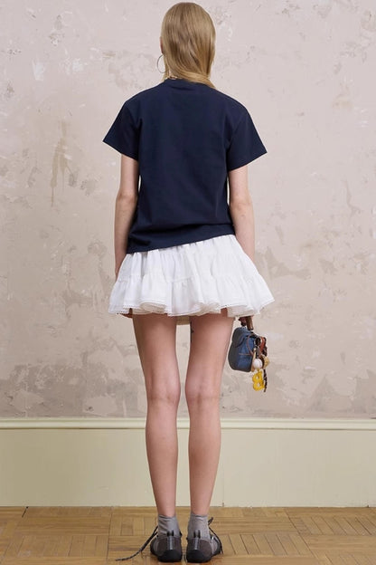 Silk Embroidered Tee