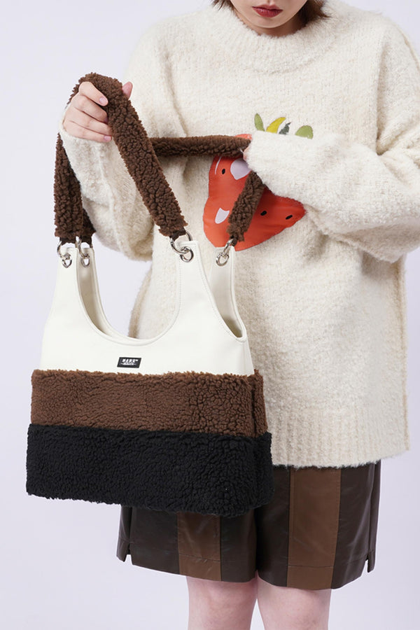 Chic Stripe Crossbody Tote Bag