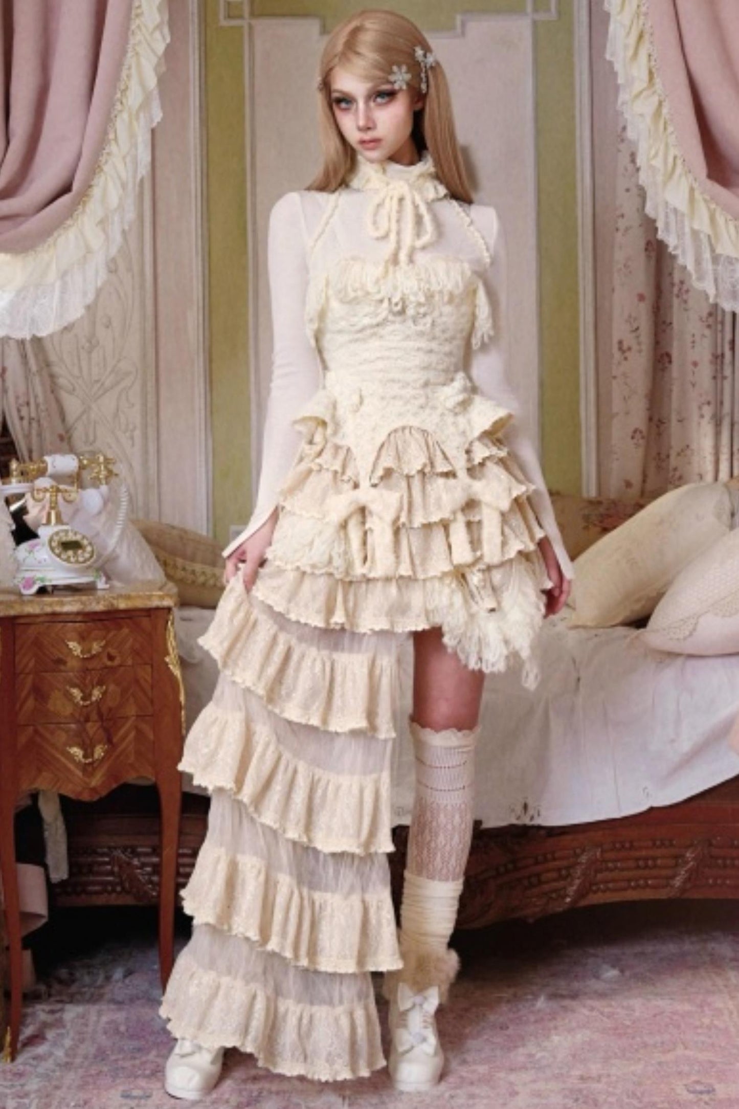 Lace Cake Irregular Multi-Layer Skirt