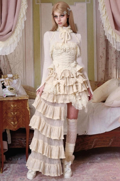 Lace Cake Irregular Multi-Layer Skirt