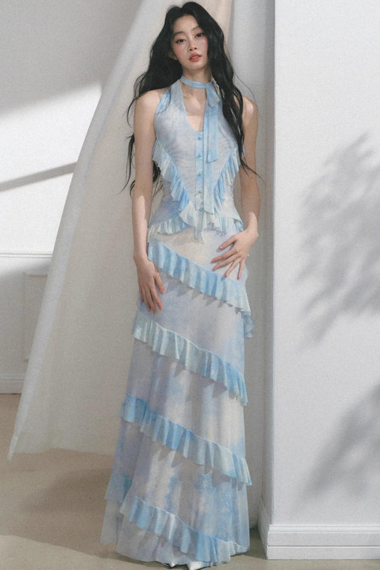 Sea Mint Halter Skirt Set-Up