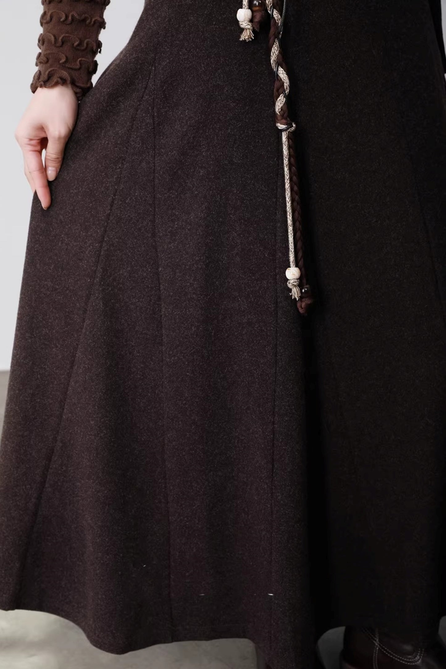 Warm Brown Braided Skirt