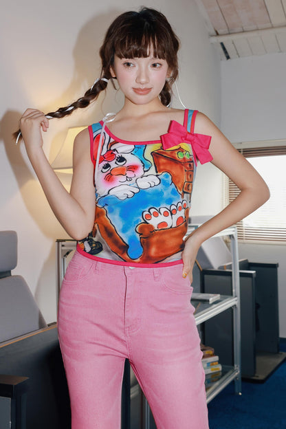 Summer Peach Heart Top