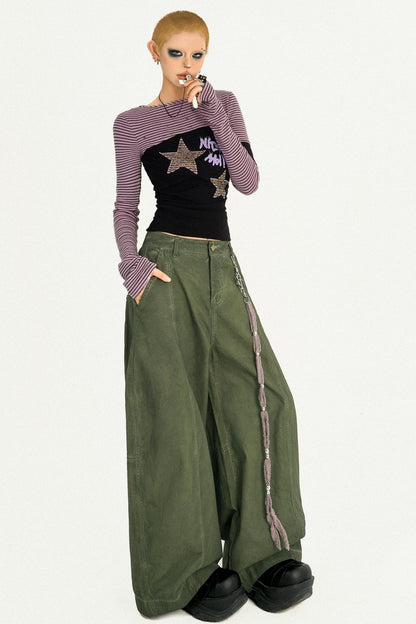 Shibuya Girl Striped Long-Sleeve Top