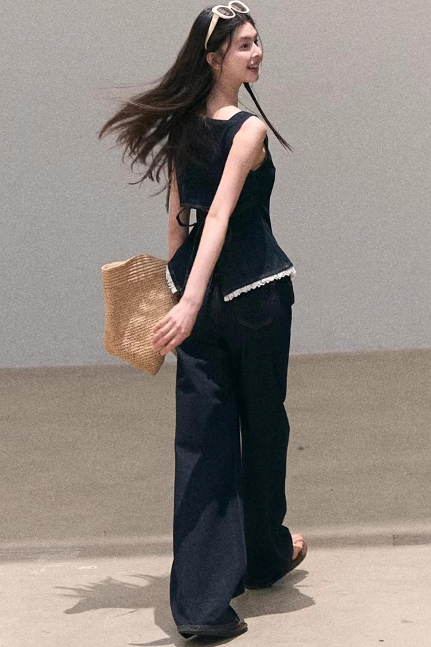 Sun-Kissed Floral Denim Set-Up