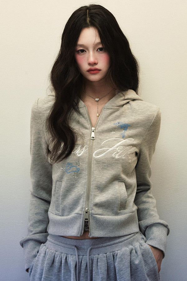 Chic Two-Piece Hoodie & Skirt Set-Up