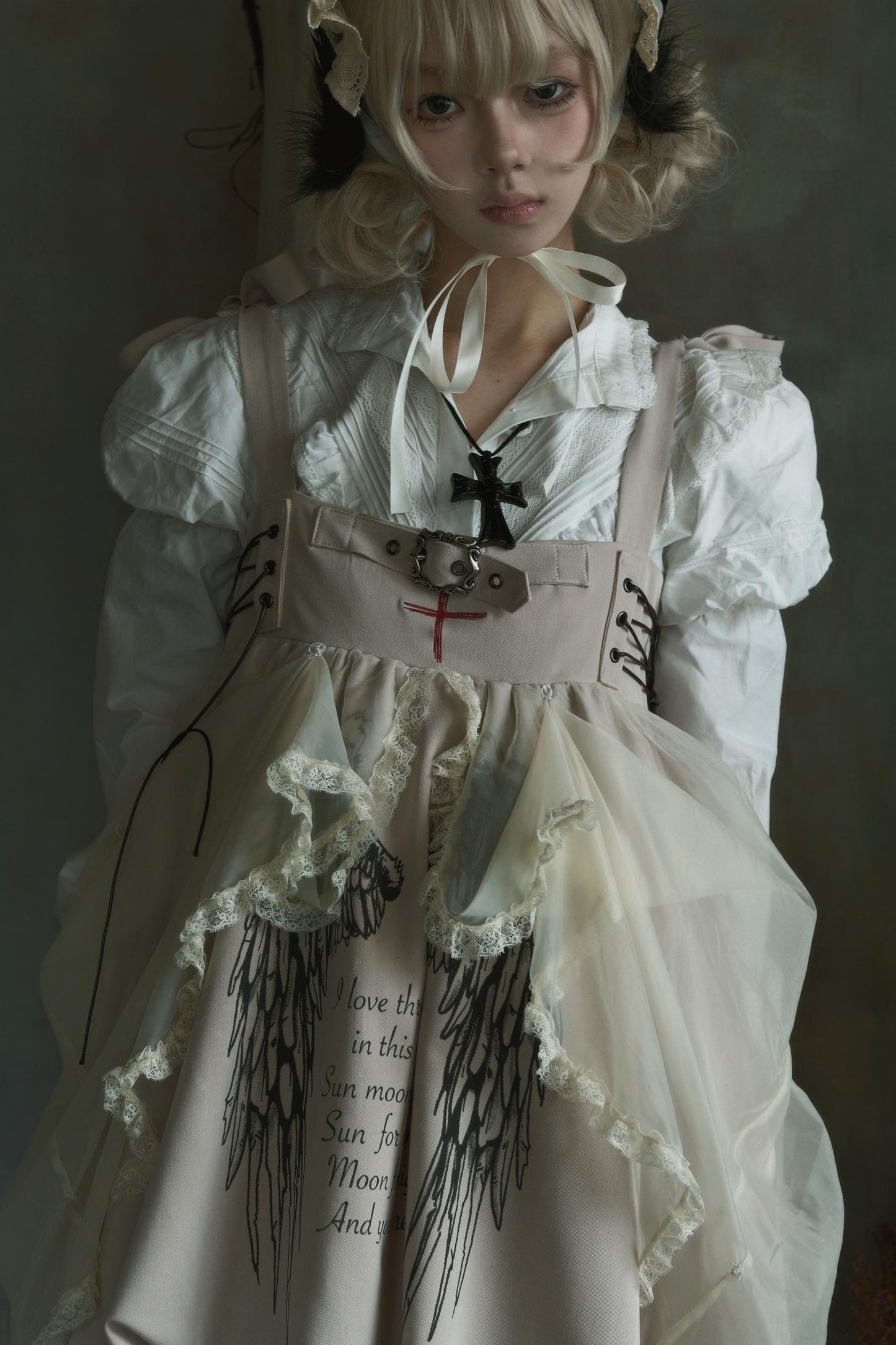 Cross Wing Mesh Doll Dress