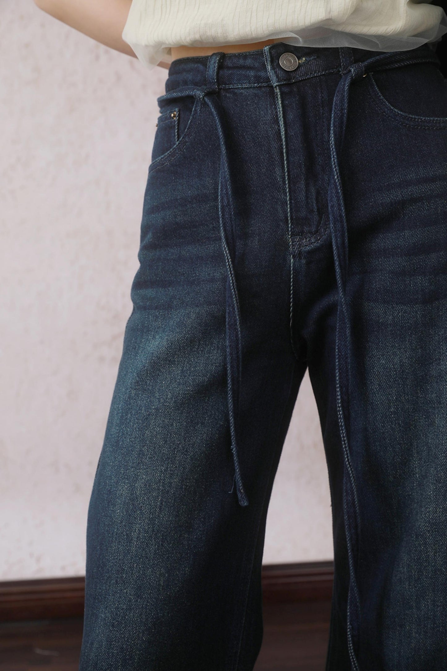 Summer Belted Denim Jeans