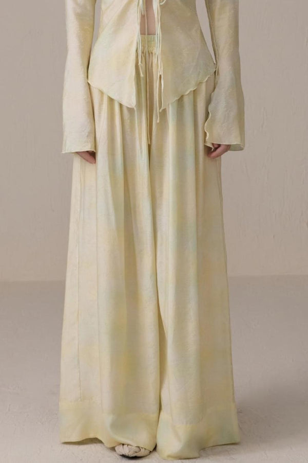 High-Waisted Tencel Wide-Leg Trousers