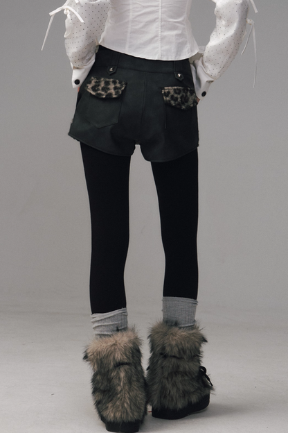 Garden Gray Fleece Tights