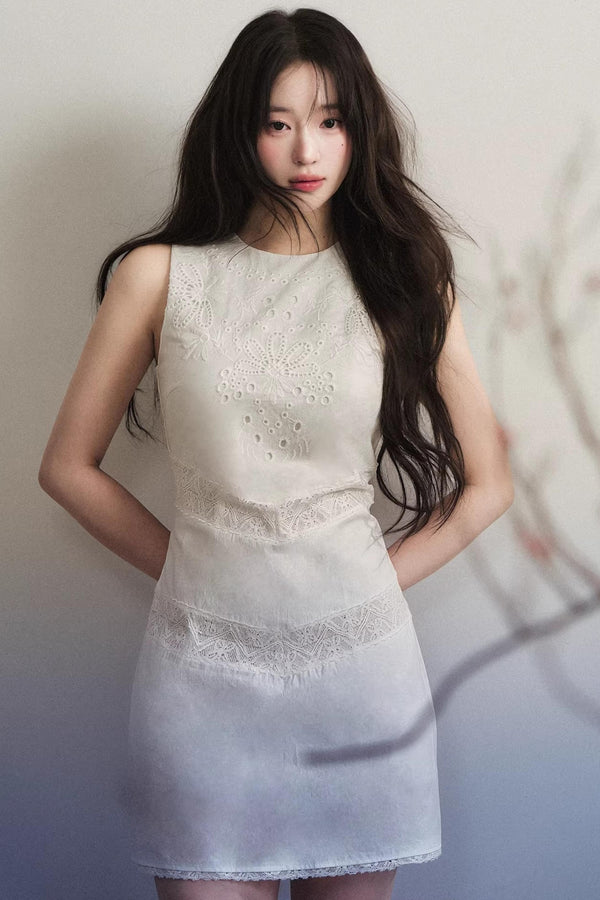 Hollow-Out Lace Dress
